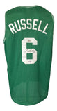 Bill Russell Boston Signed Green Basketball Jersey BAS LOA