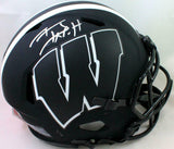 TJ Watt Signed Wisconsin Badgers F/S Eclipse Speed Authentic Helmet-Beckett Holo