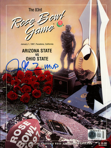 Joe Germaine Autographed 1997 Rose Bowl Magazine MVP Beckett 47488