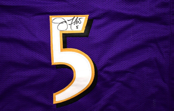 The Jersey Source Autographs Ray Lewis Autographed Purple Pro Style Jersey-Beckett W Hologram *Black