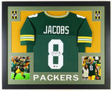 Josh Jacobs Signed Green Bay Packers 35x43 Framed Jersey (Beckett) Packer #1 RB