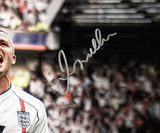 David Beckham Autographed England National Team 16 x 20 Photo Panini LE 100