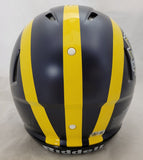 JJ McCARTHY SIGNED MICHIGAN NATIONAL CHAMPS LOGO SPEED AUTHENTIC HELMET BAS