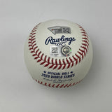 Autographed/Signed COREY SEAGER 2020 World Series Rawlings Baseball Fanatics COA