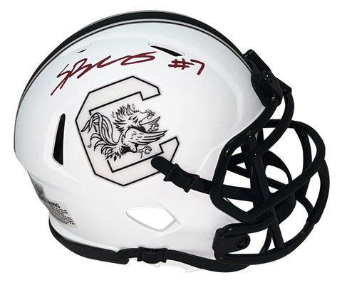 SPENCER RATTLER SIGNED SOUTH CAROLINA GAMECOCKS LUNAR SPEED MINI HELMET BECKETT