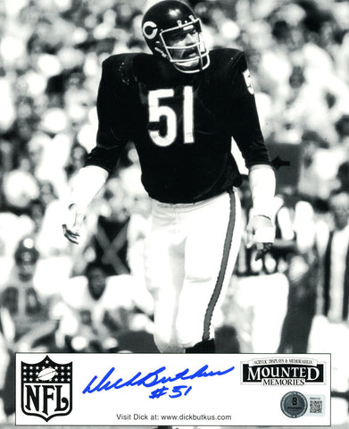 Dick Butkus Autographed Chicago Bears 8x10 Photo Beckett 45611