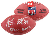 Travis Kelce & Jason Kelce "Kelce Bowl" Signed Wilson Duke Football W/ Case BAS