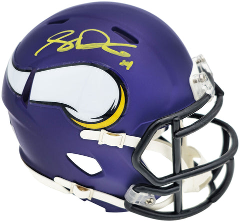 SAM DARNOLD AUTOGRAPHED VIKINGS PURPLE SPEED MINI HELMET BECKETT WITNESS 230255