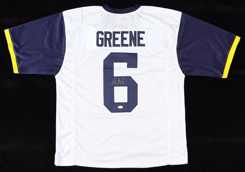 Garrett Greene Signed West Virginia Mountaineers Jersey (JSA COA) 2024 #1 Q.B.