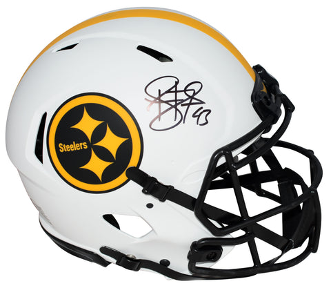 TROY POLAMALU SIGNED PITTSBURGH STEELERS LUNAR AUTHENTIC SPEED HELMET BECKETT