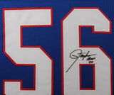 LAWRENCE TAYLOR (Giants blue SKYLINE) Signed Autographed Framed Jersey JSA