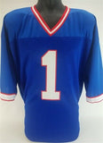 Marv Levy Signed Bills Jersey Inscribed "HOF '01" (PSA COA) 4xSuper Bowl Coach