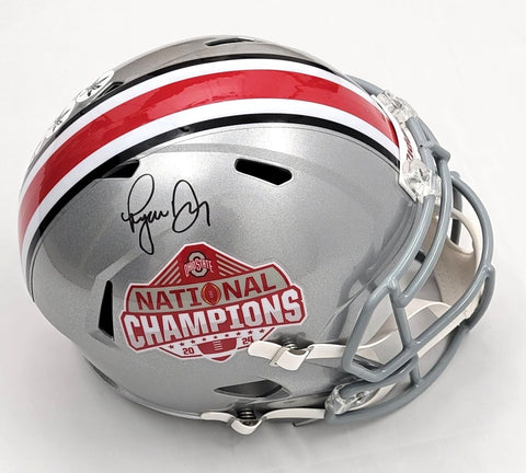 Ryan Day Autographed Ohio State 2024 National Champions Replica Helmet Beckett