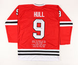 Bobby Hull SIgned Blackhawk Highlight Stat Jersey Inscribed "HOF 1983" (JSA COA)