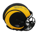 Dick Vermeil Signed Los Angeles Rams Speed Auth Eclipse Helmet - "Greatest Show"