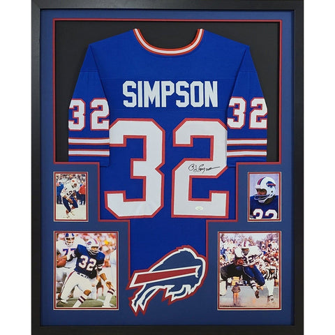 OJ Simpson Autographed Signed Framed Buffalo Bills O.J. Jersey JSA