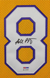 Kobe Bryant Signed Yellow Framed Pro Style Jersey w/ Rookie Signature PSA/DNA