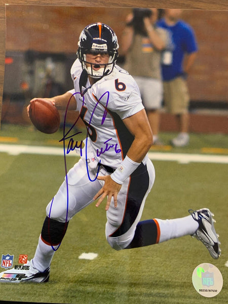 Jay Cutler Signed Denver Broncos8x10 (White Jersey)