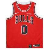 COBY WHITE Autographed Chicago Bulls Red Nike Swingman Jersey FANATICS