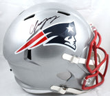 Christian Gonzalez Signed Patriots F/S Speed Helmet - Beckett W Hologram *Black