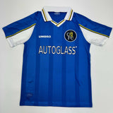 Autographed/Signed Gianfranco Zola Chelsea FC Blue Soccer Jersey Beckett BAS COA