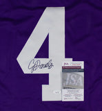 C J Daniels Signed LSU Tigers Purple Jersey (JSA COA) Senior Wide Receiver