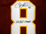 Chip Lohmiller Autographed Maroon Pro Style Jersey w/ SB Champs- JSA W Auth