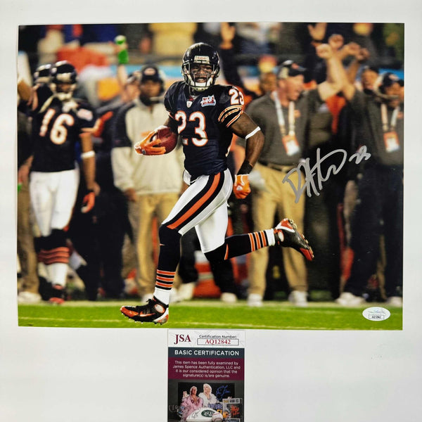 Autographed/Signed Devin Hester Chicago Bears 11x14 Football Photo JSA COA #3