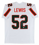 Ray Lewis Signed Miami Hurricanes Jersey (Beckett COA) 13xPro Bowl L.B. Ravens