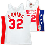 ABA NETS JULIUS DR. J ERVING AUTOGRAPHED AUTHENTIC M&N 1973-74 JERSEY L BECKETT