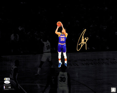 STEPHEN CURRY AUTOGRAPHED 16X20 PHOTO GOLDEN STATE WARRIORS SPOTLIGHT JSA 235479