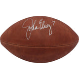 John Elway Autographed/Signed Denver Broncos Tagliabue Football Beckett 48349