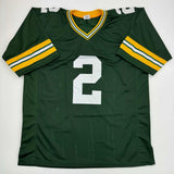 Autographed/Signed Mason Crosby Green Bay Green Football Jersey JSA COA