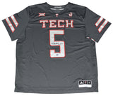 PATRICK MAHOMES SIGNED TEXAS TECH RED RAIDERS ADIDAS GALVANIZED JERSEY - FRONT