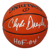 Clyde Drexler Autographed "HOF '04" Spalding I/O Basketball Beckett