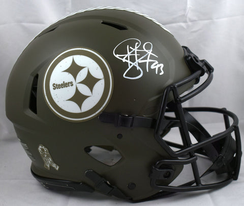 Troy Polamalu Signed Steelers F/S Salute Speed Authentic Helmet - Beckett W Holo