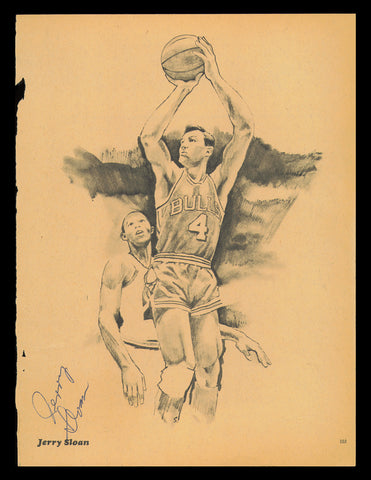 Jerry Sloan Autographed Signed 8x11 Magazine Photo Chicago Bulls SKU #237883