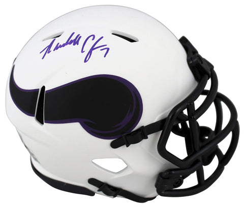 Vikings Randall Cunningham Authentic Signed Lunar Speed Mini Helmet BAS Witness