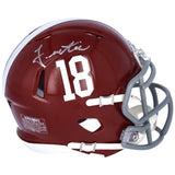 John Metchie Autographed Alabama Crimson Tide Mini Speed Helmet Fanatics