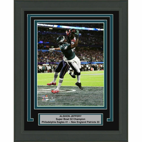 Framed ALSHON JEFFERY Eagles Super Bowl 52 8x10 Photo Professionally Matted #1