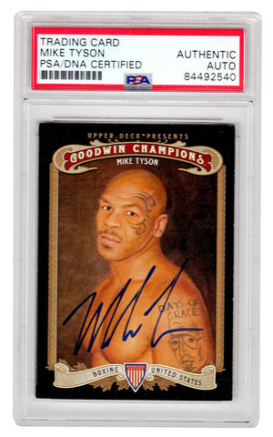 Mike Tyson Autographed 2012 UD Goodwin Champions Boxing Card #102 - (PSA/DNA)