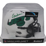 Garrett Wilson Autographed New York Jets Lunar Mini Helmet FAN 44929