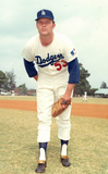 Don Drysdale Signed Baseball (Beckett) 1955 Brooklyn Dodgers World Series Champ