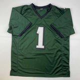 Autographed/Signed Jalen Hurts #1 Philadelphia Green Football Jersey JSA COA