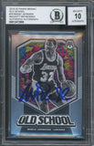 Magic Johnson Signed 2019 Panini Mosaic Old School #16 Card Auto 10 BAS Slabbed