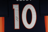 JERRY JEUDY (Broncos blue TOWER) Signed Autographed Framed Jersey JSA