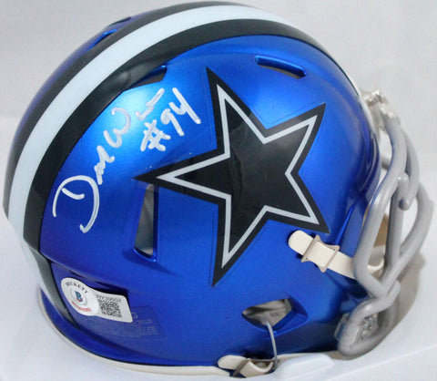 DeMarcus Ware Autographed Dallas Cowboys Flash Speed Mini Helmet-Beckett W Holo