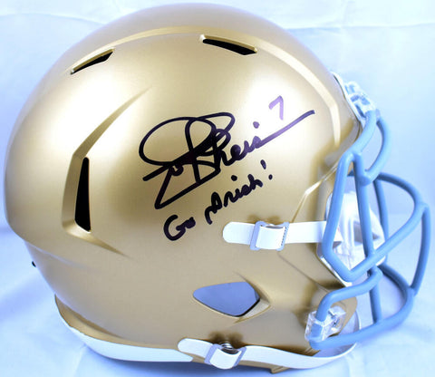 Joe Theismann Autographed Notre Dame F/S Speed Helmet w/Go Irish-Beckett W Holo