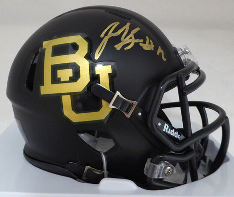 JOSH GORDON AUTOGRAPHED BAYLOR MATTE BLACK SPEED MINI HELMET BECKETT 131615