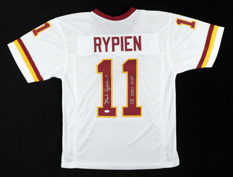 Mark Rypien Signed Washington Redskins Jersey Inscribed SB XXVI MVP (JSA COA) QB